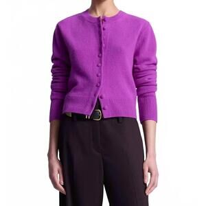 NEW A.L.C. skyler cashmere cardigan in fuchsia